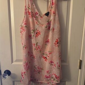 Torrid Pink Floral Tank Top